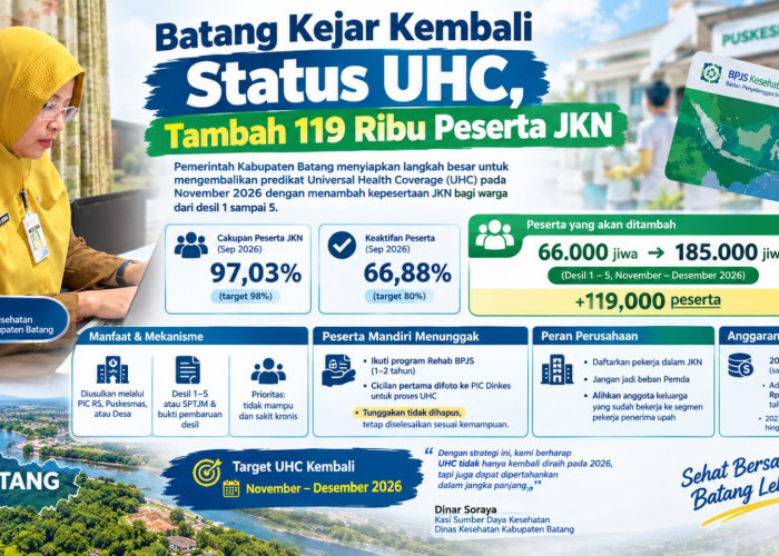 Batang Kejar Kembali Status UHC, Tambah 119 Ribu Peserta JKN