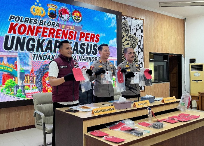 Dua Bulan, Polres Blora Ungkap 5 Kasus Narkoba dan Amankan 8 Tersangka