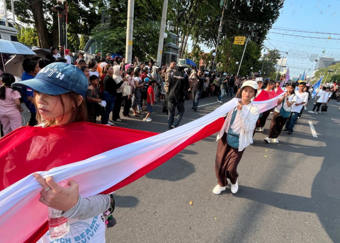 Merah Putih 100 Meter Dibentangkan, Nasionalisme Dihidupkan dalam Karnaval Paskah Kota Semarang 2026