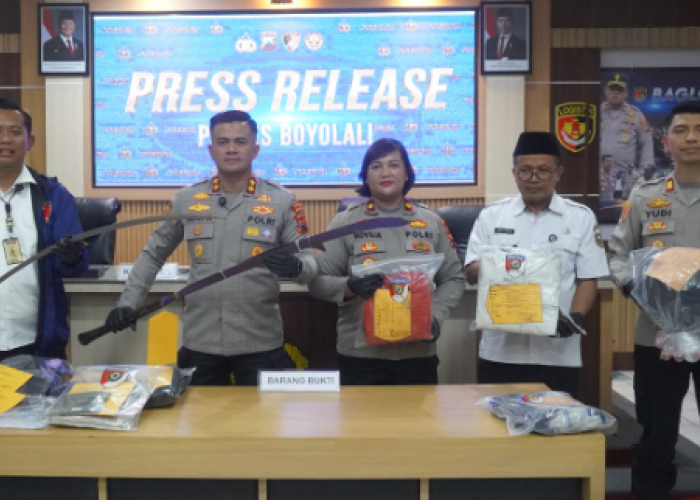 'Duel Alatan' Diduga Libatkan Pelajar, Senjata 1,8 Meter Diamankan Satreskrim Polres Boyolali