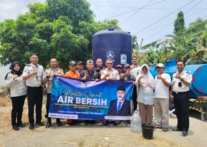 Mengalirkan Asa di Tengah Kekeringan, Lapas Tegal Guyur Air Bersih untuk Warga Tunon dan Cabawan