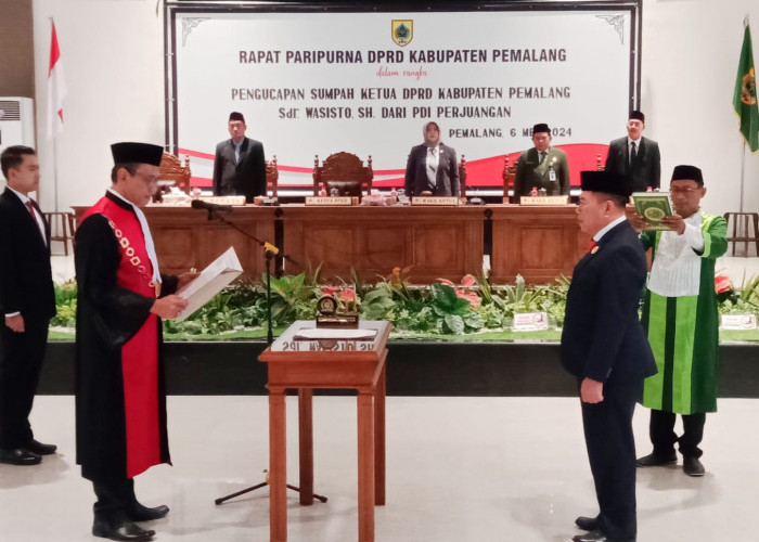Wasisto Resmi Dilantik JadI Ketua DPRD Kabupaten Pemalang 