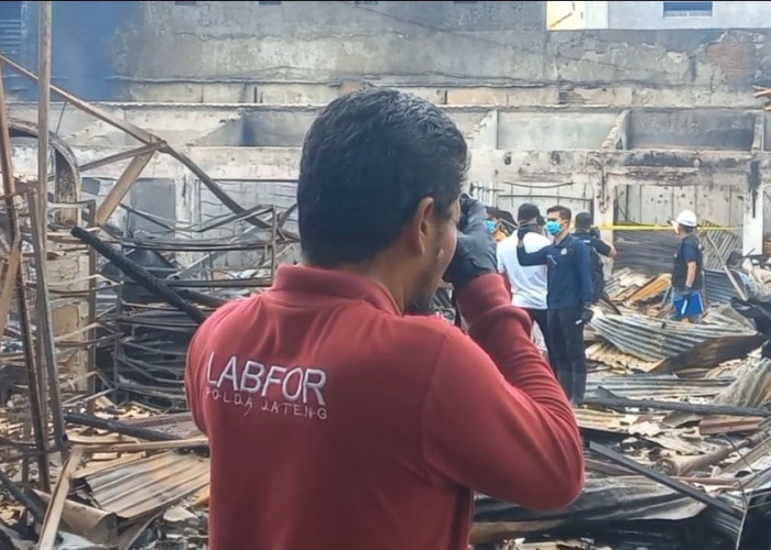 Tim Labfor Polda Jateng Selidiki Kebakaran Pasar Pagi Pemalang