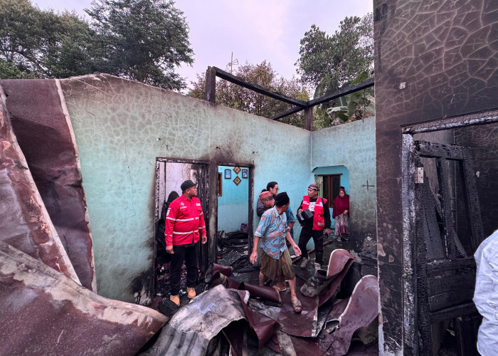 Rumah Warga Cerih Tegal Ludes Terbakar, Kerugian Sekitar Rp 100 Juta