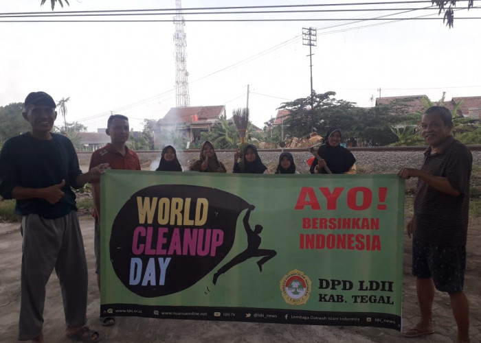Peringati  World Cleanup Day 2023, LDII Kabupaten Tegal Gelar Aksi Bersih Lingkungan