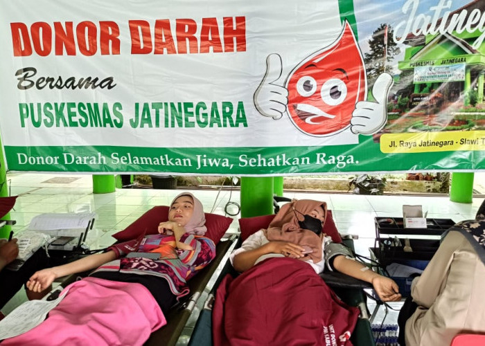 Gandeng PMI, Puskesmas Jatinegara Kabupaten Tegal Adakan Donor Darah