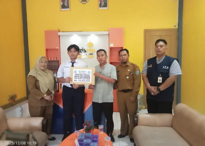 Civitas Akademika SMP Negeri 2 Kota Tegal Salurkan Donasi untuk Korban Bencana Alam di Aceh, Sumut dan Sumbar