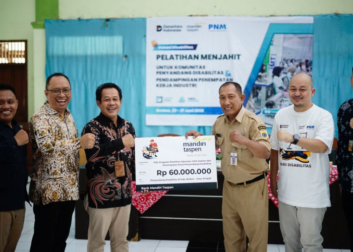 Pelatihan Vokasi Bank Mandiri Taspen dan PNM di Brebes Buka Peluang Kerja Difabel