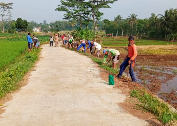 Kerja Bakti Pemeliharaan Jalan Penghubung di Desa Rembul Kabupaten Pemalang