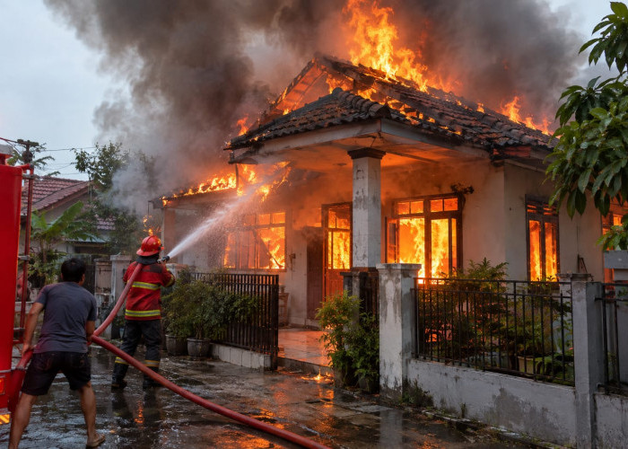 Ditinggal Merantau ke Jakarta, Rumah di Grobogan Ludes Terbakar