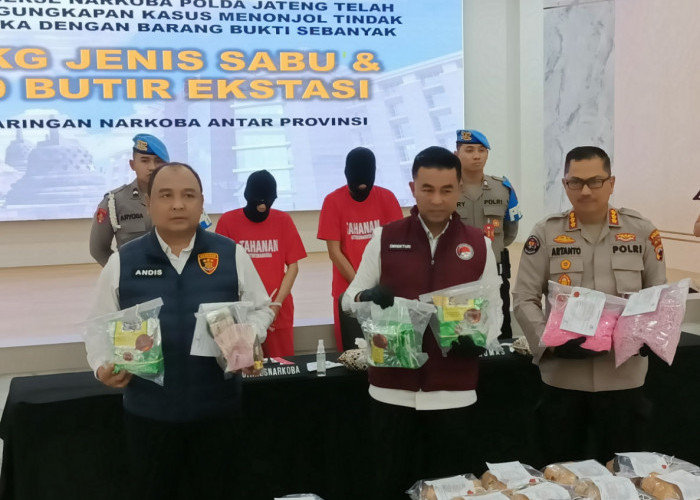 Polda Jateng Berhasil Mengungkap 13,92 Kg Sabu dan 10.300 Butir Ekstasi 