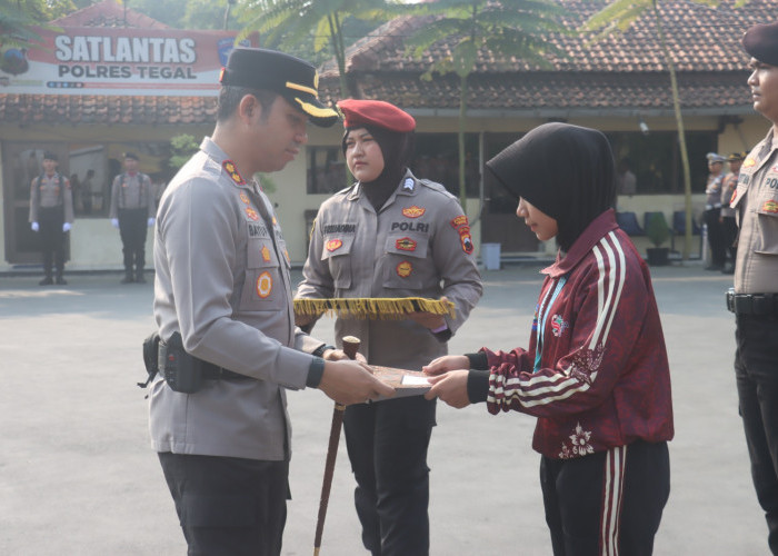 Kapolres Tegal Beri Penghargaan Atlet Pelajar di Haornas 2026  