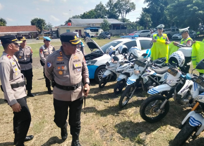 Ratusan Kendaraan Dinas di Polres Tegal Siap Diterjunkan dalam Operasi Ketupat Candi 