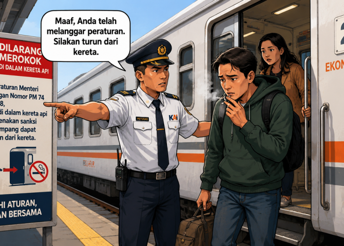 KAI Daop 4 Semarang Tak Lagi Toleransi Perokok di Kereta, 19 Penumpang Sudah Diturunkan Sepanjang 2026