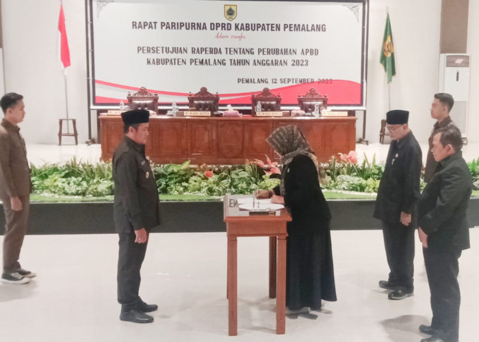 DPRD Kabupaten Pemalang Setujui Raperda Perubahan APBD Tahun 2023