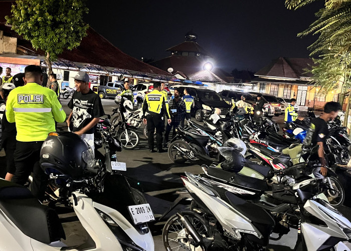 Polres Tegal Amankan 44 Motor Berknalpot Brong dalam Patroli Malam