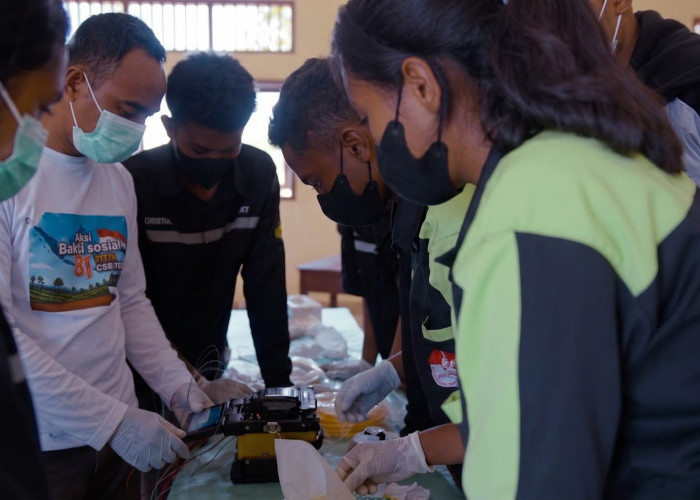 Trauma Healing ala TBIG untuk Siswa Korban Gempa Nagekeo NTT, Beri Pelatihan Fiber Optic