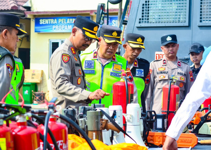 Antisipasi Kebakaran Lahan dan Kapal, Polres Tegal Kota Siagakan Armoured Water Cannon hingga Patroli