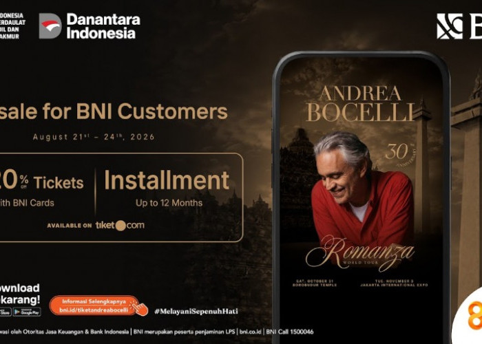 BNI Hadirkan Akses Eksklusif Menikmati Andrea Bocelli 