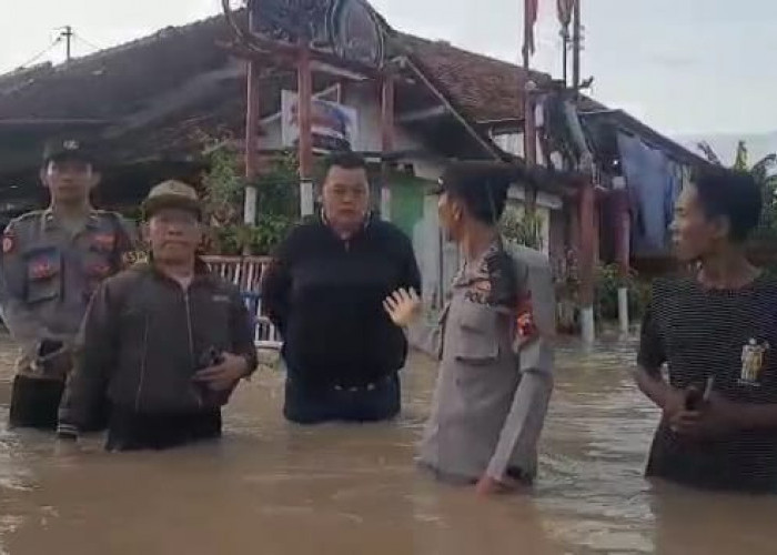 Sungai Cisanggarung Meluap, Tiga Desa Terendam Banjir