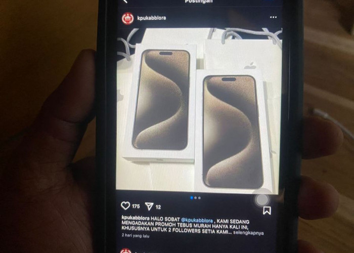 Dekati Hari Pencoblosan Akun Instagram Resmi KPU Blora Terkena Serangan Siber, Muncul Promo iPhone Murah