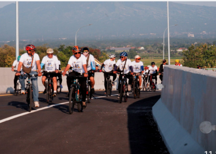 Melintasi Jalan Tol Jogja-Solo-750, Peserta Berlaga di Jasamarga Jasjos Gowes and Run 2024