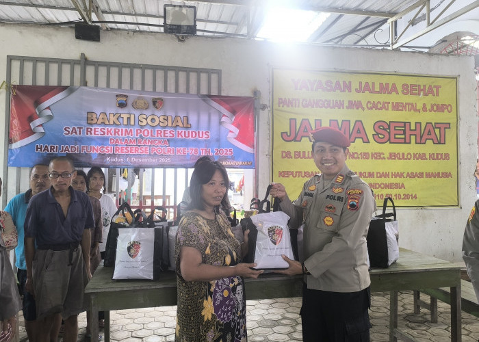 Polres Kudus Bakti Sosial HUT Reskrim ke 78 di Panti Jalma Sehat, Takjub Semangat Memanusiakan ODGJ