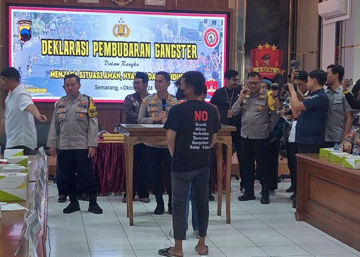 Difasilitasi Polrestabes, Para Gangster Semarang Deklarasi Pembubaran Diri 