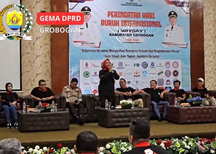 Bentuk Dukungan kepada Pekerja, Ketua DPRD Grobogan Hadiri Peringatan May Day 2026