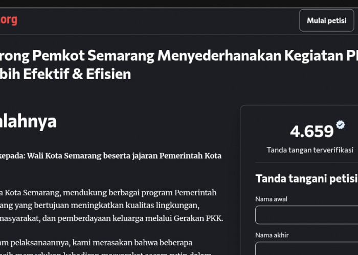 Petisi Tembus 4.659 Dukungan, Agustina Beri Tenggat Sepekan Benahi Sistem Kerja PKK Kota Semarang