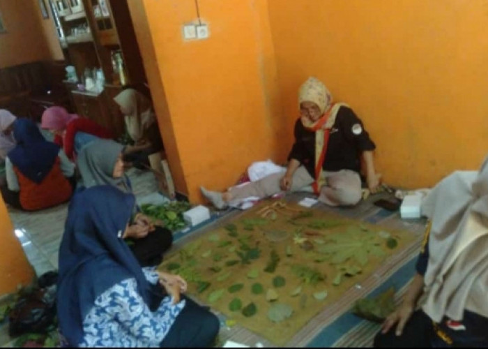 PKK di Kecamatan Randudongkal Kabupaten Pemalang Dilatih Batik Ecoprint