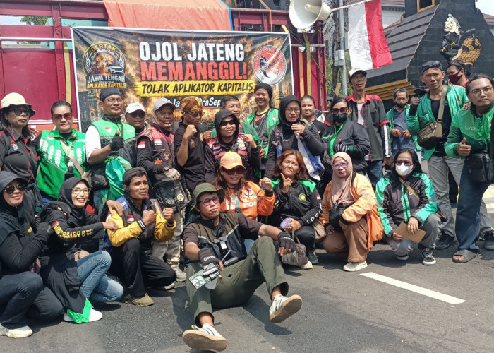 Driver Ojol Jateng Geruduk Kantor Gubernur, Desak Regulasi Tarif dan Perlindungan Mitra
