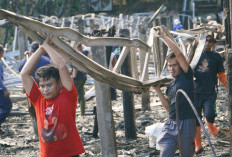 Warga Gotong Royong Paska Kebakaran Kandang Ayam di Pemalang