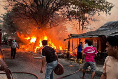 Kios di Depan Pasar Kayen Pati Ludes Terbakar Jelang Magrib, Diduga Korsleting Listrik