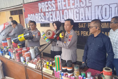 Razia di Kota Pekalongan, Polres Sita 76 Balon Liar dan 684 Petasan