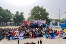 Bukan Sekadar Simulasi, SDN Mangkukusuman 4 Tegal Latih Siswa Siaga Hadapi Kebakaran