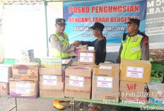 Ringankan Beban Warga Terdampak, Polres Tegal Salurkan Bantuan Korban Bencana Tanah Bergerak Desa Kajen