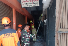 Kios Perlengkapan Ibadah di  Pasar Raya Salatiga Terbakar, Sempat Picu Kepanikan Pengunjung