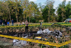 Bangkai Pesawat Capung Jatuh di Blora Belum Dievakuasi, TKP Dijaga Ketat