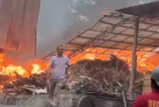 Pabrik Tripleks di Musuk Boyolali Ludes Terbakar
