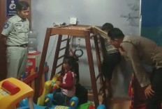 Operasi Lilin Candi, Polres Tegal Hadirkan Ruang Bermain di Pos Pam Yomani