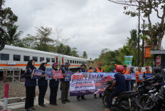 KAI Daop 5 Edukasi Pengguna Jalan di Perlintasan Sebidang Banyumas-Cilacap