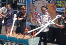 Jutaan Batang Rokok Ilegal Bernilai Rp 2 Miliar Dimusnahkan di Pati